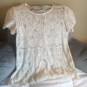 Off White Lacey Top